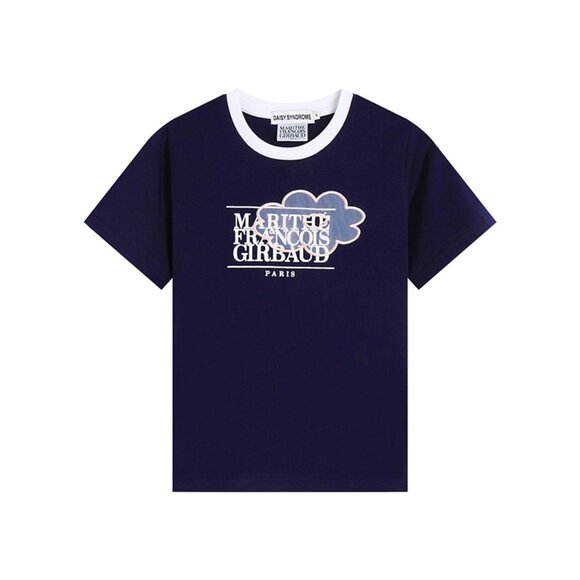 Marithe Francois Girbaud navy blue print short-sleeve - Picture 1 of 6